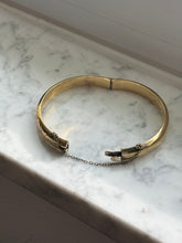 Load image into Gallery viewer, Vintage Gold Vermeil Hinged Bangle Bracelet
