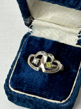 Load image into Gallery viewer, Lenox Peridot &amp; Pearl Sterling Heart Ring Size 5
