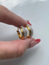 Load image into Gallery viewer, Gold Vermeil Vintage Mini Hoop Earrings
