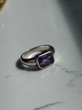 Load image into Gallery viewer, Amethyst Sterling Silver Ring Size 8
