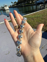 Load image into Gallery viewer, Italian Sterling Silver Chunky Bracelet 7”
