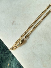 Load image into Gallery viewer, Italian Gold Vermeil Figaro Chain 20”

