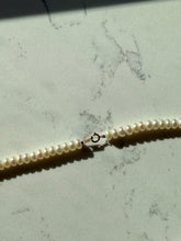 Load image into Gallery viewer, Vintage 10k Gold Pearl Strand Necklace 20”
