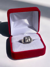 Load image into Gallery viewer, Square Stone Sterling Silver Vintage Ring
