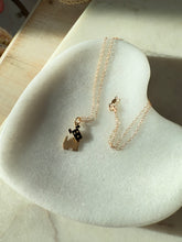 Load image into Gallery viewer, Black Enamel Articulating Terrier Dog 14k Gold Necklace
