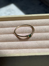 Load image into Gallery viewer, Emerald Diamond 14k Gold Ring Size 9.25
