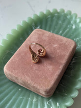 Load image into Gallery viewer, Levian 14k Rose Gold Chocolate Diamond Bypass Ring Size 9
