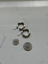 Load image into Gallery viewer, Vintage Sterling Silver Hoop Earrings
