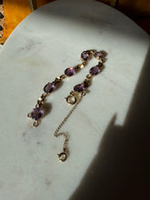 Load image into Gallery viewer, Amethyst 1/20 12k Gold Fill Bracelet 6.75”
