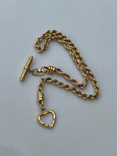 Load image into Gallery viewer, Heart Toggle 14k Gold Rope Bracelet
