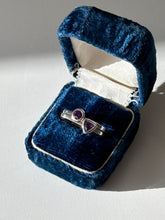 Load image into Gallery viewer, Amethyst Sterling Silver Stacker Rings Size 6
