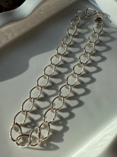 Load image into Gallery viewer, Open Chain Link Sterling Silver Necklace 18”
