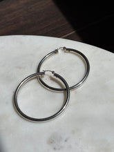 Load image into Gallery viewer, Large Sterling Silver Tubular Hoops
