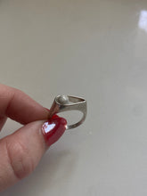 Load image into Gallery viewer, Modernist White Stone Sterling Ring
