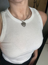 Load image into Gallery viewer, Antique Sterling Silver Puffy Heart Pendant
