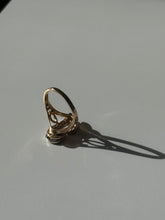 Load image into Gallery viewer, Vintage Two-Tone Diamond 14k Gold ‘J’ Initial Ring Size 6.75
