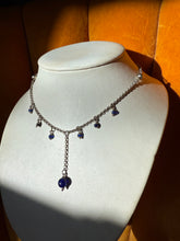 Load image into Gallery viewer, Blue Ball Drop Sterling Silver Necklace 15.75”
