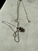 Load image into Gallery viewer, Garnet Heart Sterling Silver Necklace
