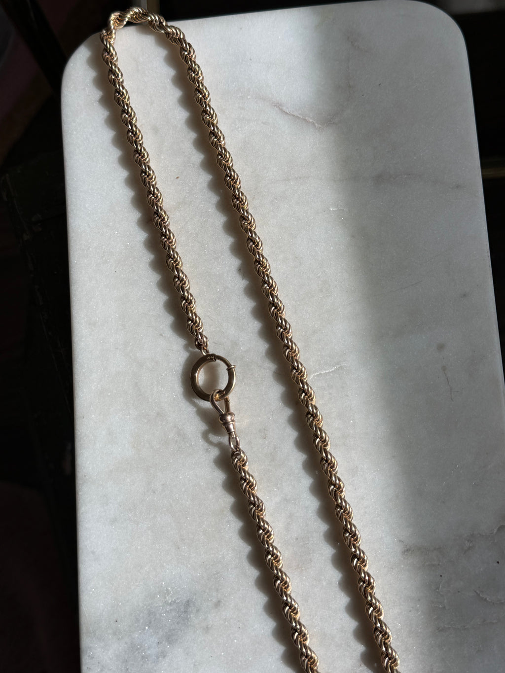 Vintage 1/20 12k Gold Filled Rope Chain 25”