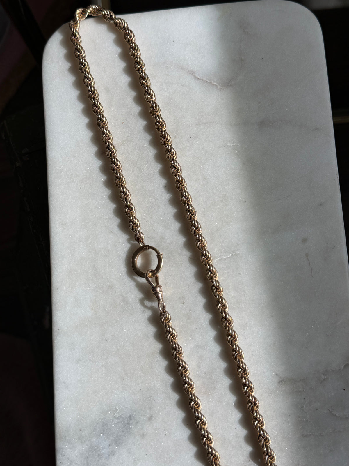 Vintage 1/20 12k Gold Filled Rope Chain 25”