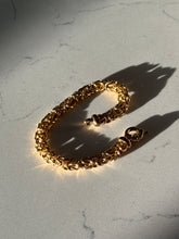 Load image into Gallery viewer, Italian Byzantine Gold Vermeil Sailor Clasp Bracelet 8”
