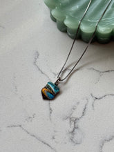 Load image into Gallery viewer, Vintage Laguna Beach California Enamel Sterling Silver Necklace 17.5”
