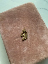 Load image into Gallery viewer, Vintage Cursive ‘D’ 14k Yellow Gold Charm
