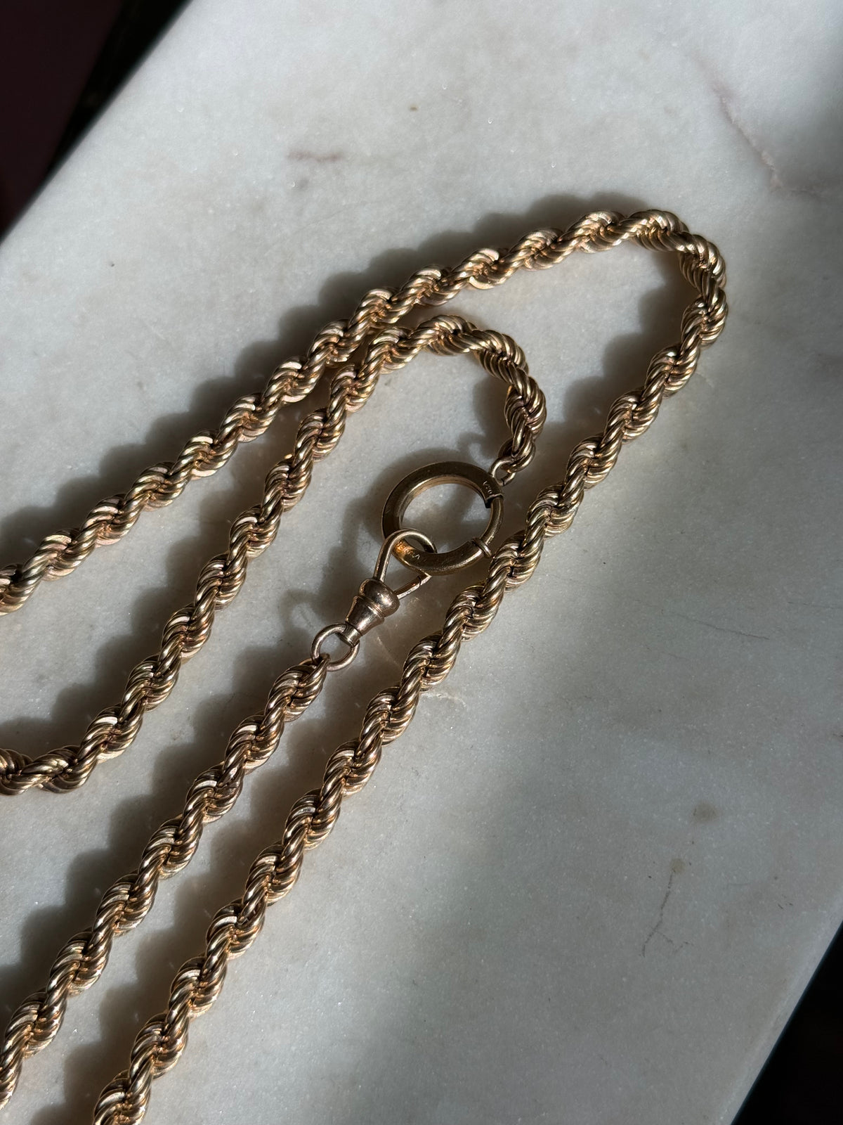 Vintage 1/20 12k Gold Filled Rope Chain 25”