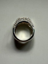 Load image into Gallery viewer, Modernist Sterling Silver CZ Ring Size 8.5
