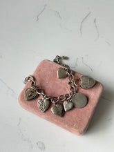 Load image into Gallery viewer, Antique Sterling Sweetheart Charm Bracelet
