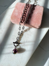 Load image into Gallery viewer, Pearl Toggle Clasp Sterling Silver Necklace 18.5”
