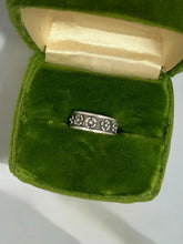 Load image into Gallery viewer, Vintage Sterling Silver Flower Band Size 4.75
