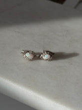 Load image into Gallery viewer, Vintage Opal &amp; CZ Sterling Earrings
