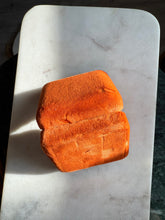 Load image into Gallery viewer, Vintage Orange Velvet Earring Box
