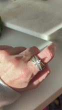 Load image into Gallery viewer, Solid Sterling Silver Quartz Ring Size 9
