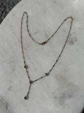 Load image into Gallery viewer, Vintage 10k Yellow Gold Diamond Lariat Drop Necklace 17”
