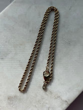 Load image into Gallery viewer, Italian Gold Vermeil Rope Necklace 18”
