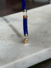 Load image into Gallery viewer, Lapis 14k Yellow Gold Bracelet 7.25”
