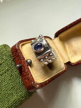 Load image into Gallery viewer, Tanzanite Cabochon Sterling Silver Ring Size 5.75
