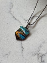 Load image into Gallery viewer, Vintage Laguna Beach California Enamel Sterling Silver Necklace 17.5”
