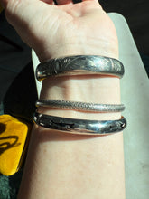 Load image into Gallery viewer, Vintage Fish Sterling Silver Bangle Bracelet
