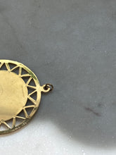 Load image into Gallery viewer, Midcentury Engraved Leo Zodiac Gold Fill Pendant
