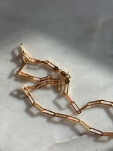 Load image into Gallery viewer, Gold Vermeil y2k Paperclip Link Chain 14.5”
