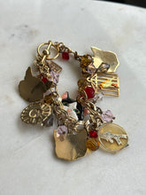 Load image into Gallery viewer, Lunch at The Ritz "A Cat's Life" Charm Bracelet 7.75”
