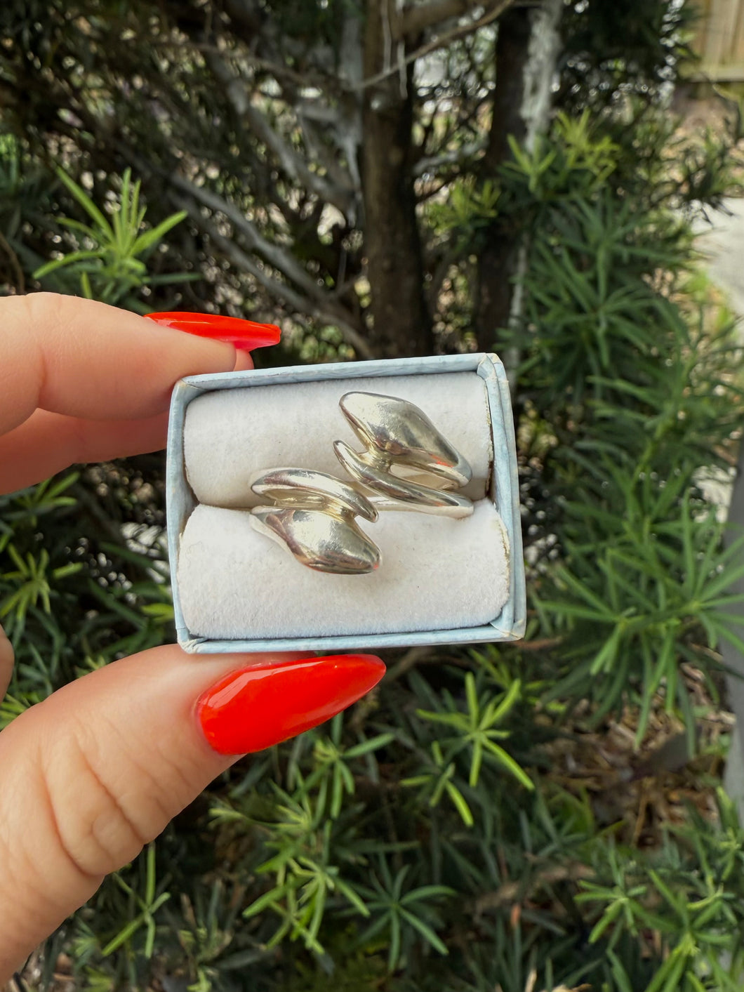 Chunky Sterling Silver Ring Size 10.25