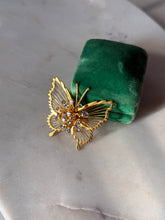 Load image into Gallery viewer, Vintage Monet Gold Plated Butterfly Pin Brooch
