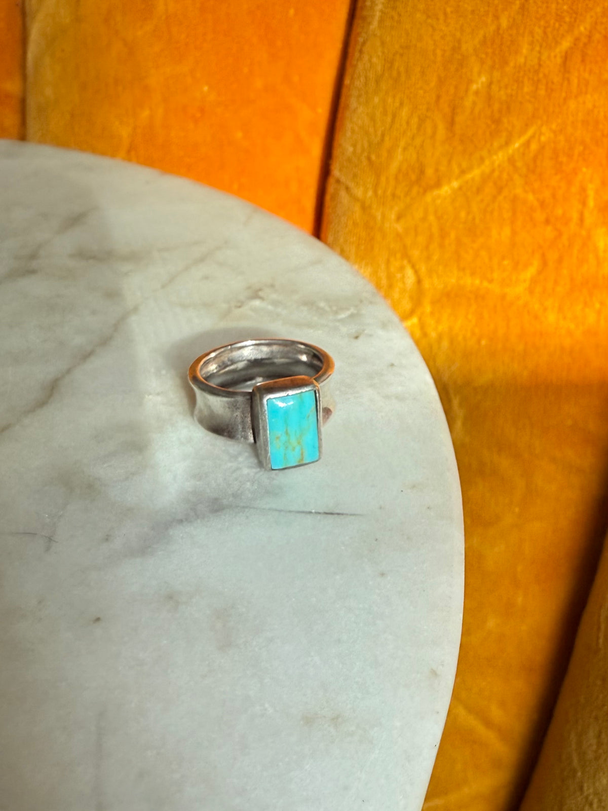 Turquoise Sterling Silver Ring Size 7