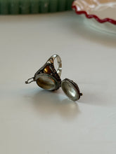 Load image into Gallery viewer, Vintage Two-Toned Scarab Beetle Sterling Ring Size 10.75
