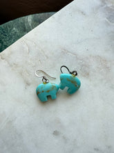Load image into Gallery viewer, Dyed Howlite Bear Sterling Silver Earrings
