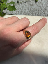 Load image into Gallery viewer, Antique Intaglio Citrine 14k Rosey Gold Ring Size 7
